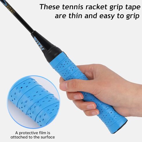 Tennis Grip Tape for Rackets, Tennis Handle Anti-Slip Wrap Grip Tape Tennis Racket Grip Tape Badminton Tennis Racquet Grips Overgrip in Saudi Arabia