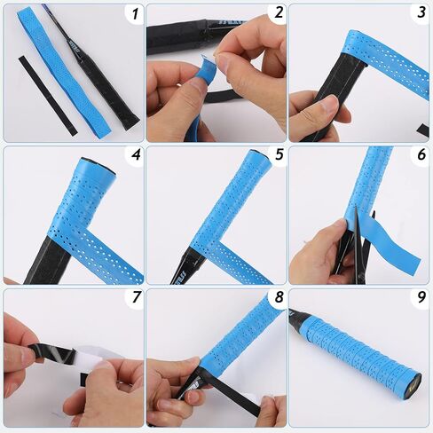 Tennis Grip Tape for Rackets, Tennis Handle Anti-Slip Wrap Grip Tape Tennis Racket Grip Tape Badminton Tennis Racquet Grips Overgrip in Saudi Arabia