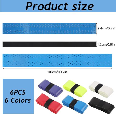 Tennis Grip Tape for Rackets, Tennis Handle Anti-Slip Wrap Grip Tape Tennis Racket Grip Tape Badminton Tennis Racquet Grips Overgrip in Saudi Arabia
