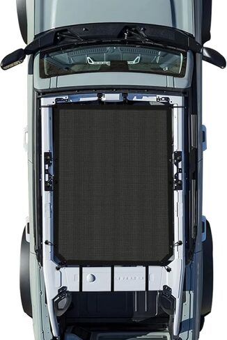 مظلة شمسية مناسبة لسيارة Bronco 2021 2022 ذات 4 أبواب، شبكة علوية لتظليل الشمس لسيارة Ford Bronco، شبكة Sunsahde عالية التحمل (أسود) in Kuwait