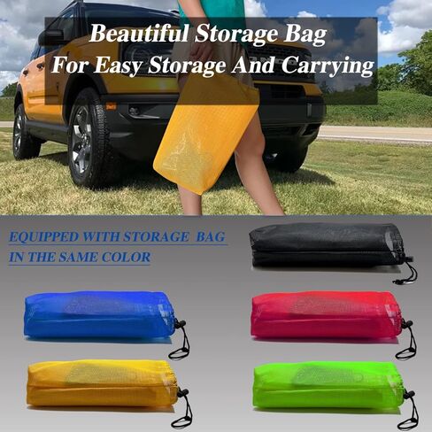 مظلة شمسية مناسبة لسيارة Bronco 2021 2022 ذات 4 أبواب، شبكة علوية لتظليل الشمس لسيارة Ford Bronco، شبكة Sunsahde عالية التحمل (أسود) in Kuwait