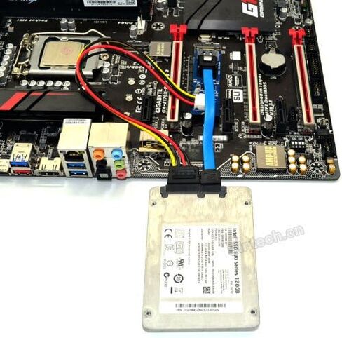 بطاقة محول واجهة Sintech مقاس 2.5 بوصة SATA SSD HDD إلى M.2 NGFF، متوافقة مع الكمبيوتر المحمول MSI GT72 in Saudi Arabia
