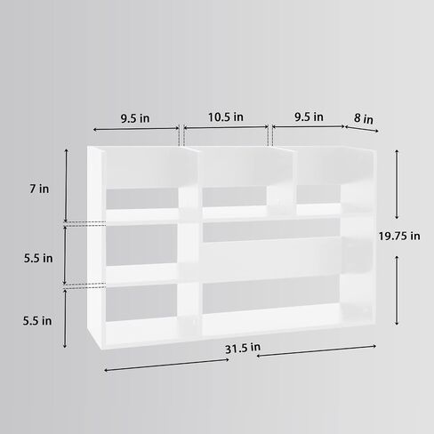 Desktop Organizer Storage Shelf for Office Supplies and Home, DIY Wood Desktop Bookshelf, The Best Companion for Office Desk, White in Kuwait