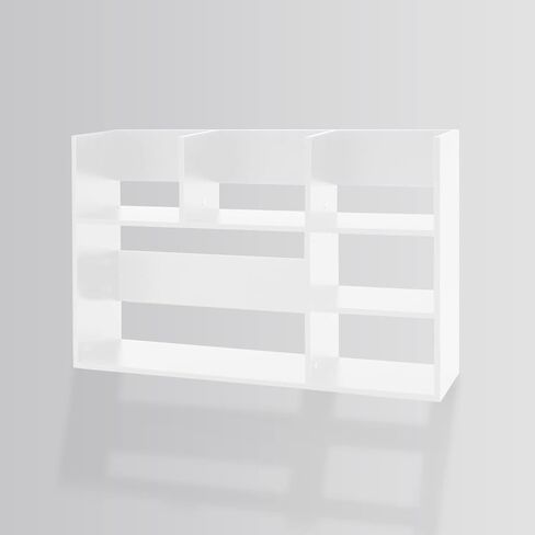 Desktop Organizer Storage Shelf for Office Supplies and Home, DIY Wood Desktop Bookshelf, The Best Companion for Office Desk, White in Kuwait