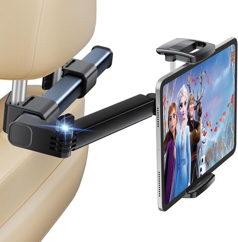 Tablet Holder Car Headrest Backseat Mount:[3 in 1 Long Arm ] Headrest Tablet Holder Fit iPad Car Mount Travel Accessory Car Tablet Holder Back Seat for Kids Adults Universal for All 4.7-12.9" Devices in Saudi Arabia