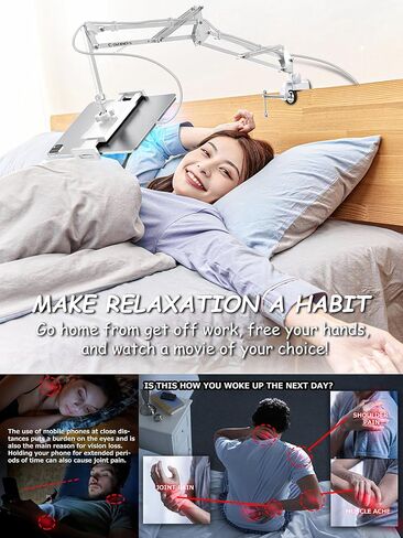 حامل الكمبيوتر اللوحي [فائق التحمل] حامل الهاتف حامل iPad للهاتف المكتبي وحامل الكمبيوتر اللوحي لهاتف iPhone Kindle وحامل الهاتف اللوحي وحامل الهاتف يناسب جهاز iPhone 15 Pro iPad Kindle 4-13 بوصة in Kuwait