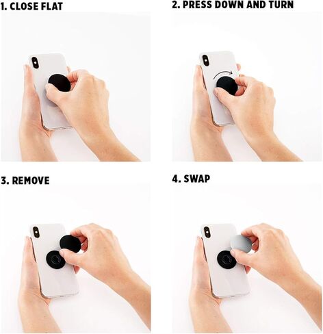 مقبض هاتف PopSockets مع مسند ممتد، متعدد الألوان PopGrip - سديم باستيل لامع in Kuwait