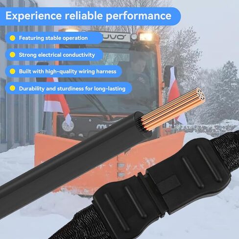 42014 42015 48295 مجموعة أسلاك كابل البطارية الجانبية للشاحنة والمحراث - 4 دبابيس كابل الطاقة، متوافق مع محراث الثلج Western SnowEx Fisher Blizzard in Kuwait