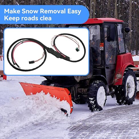 42014 42015 48295 مجموعة أسلاك كابل البطارية الجانبية للشاحنة والمحراث - 4 دبابيس كابل الطاقة، متوافق مع محراث الثلج Western SnowEx Fisher Blizzard in Kuwait