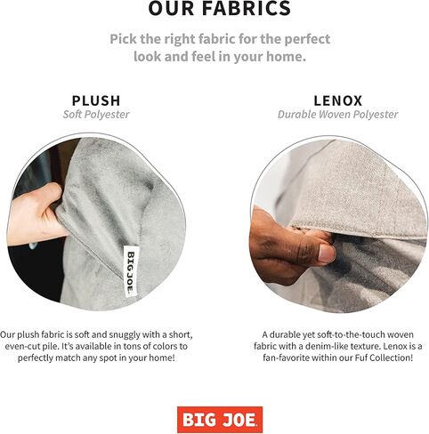 Big Joe Fuf XXL Cover Only Machine Washable, Black Lenox, Durable Woven Polyester in Kuwait