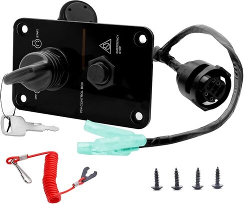 Main Switch Panel Single Engine Key Switch Panel Assembly On-Off-Start 704 Control Box for Yamaha Outboard Yacht 704-82570-12-00 704-82570-08-00 in Saudi Arabia