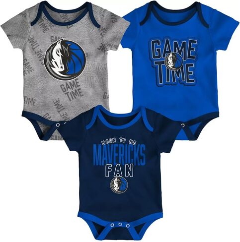 ملابس داخلية للأطفال من OuterStuff Dallas Mavericks 3 قطع مقاس الرضع 12-24 شهرًا تحمل شعار Game Time in Kuwait