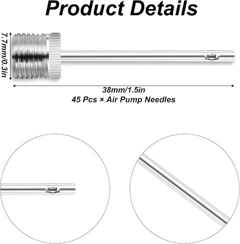 Air Pump Needles for Balls 45pcs, Ball Pump Needles, Inflation Needles for Basketball, Footballs, Soccer, Volleyball, Rugby Balls, Ball Needles for Air Pump with Storage Box in Saudi Arabia