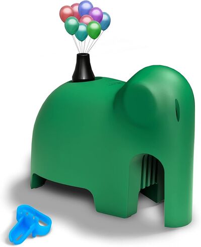 منفاخ بالون كهربائي على شكل فيل من ليكي، منفاخ هواء محمول مع قوس بالون وأدوات إكليل لتزيين الحفلات (أخضر بحري) in Kuwait