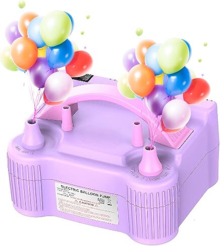 منفاخ بالون الهواء، منفاخ بالون كهربائي محمول بفوهة مزدوجة منفاخ كهربائي 110 فولت 600 وات للديكورات والحفلات والرياضة in Kuwait