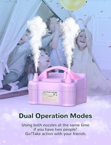 منفاخ بالون الهواء، منفاخ بالون كهربائي محمول بفوهة مزدوجة منفاخ كهربائي 110 فولت 600 وات للديكورات والحفلات والرياضة in Kuwait