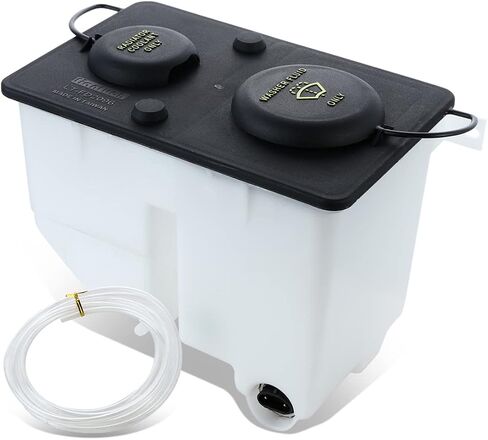 DNA MOTORING OEM-RT-FO1288171 خزان خزان تدفق سائل التبريد مع أغطية وخرطوم ومضخة متوافق مع 87-96 Ford Bronco / 91-94 Explorer / 88-97 F Super Duty / 87-97 F-150 F-250 F- 350 in Saudi Arabia