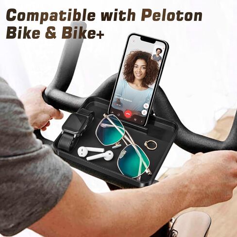 Zacro Phone Holder for Peloton Bike & Bike+, Peloton Phone Mount Tray, Peloton Accessories, Adjustable Cell Phone Mount, Anti Slip Peloton Phone Holder Tray, Stationary Spin Bike Phone Holder in Saudi Arabia