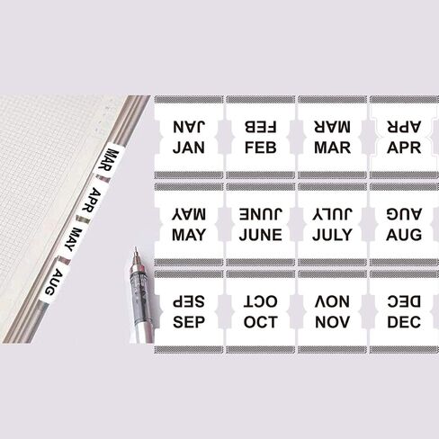 Durable Monthly Calendar Index Stickers,Colorful Monthly Self Adhesive Planner Tab Stickers Labels for Journal and Notebook 60 Pcs in Saudi Arabia