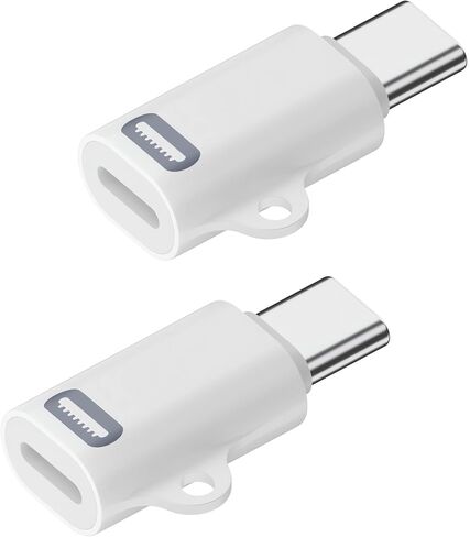 iPhone 15 Pro Max Charging Adapter, 2 Pack [MFi Certified] Lightning Female to USB C Male Adapter Connector for iPhone 15/15 Plus/15 Pro/15 Pro Max/iPad Pro/Air/Mini, Support Fast Charging & Data Sync in Kuwait