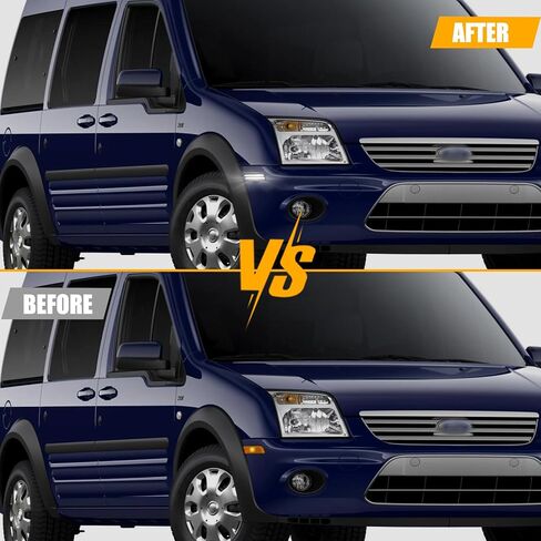 Gempro LED مصابيح العلامات الجانبية لـ 2010-2013 Ford Transit Connect الخلفي الأحمر المصد الخلفي مصابيح عاكسة Len المدخن، 2 قطعة in Kuwait