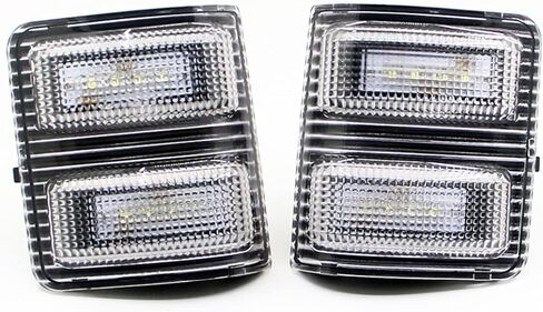 2x علامة ضوء مرآة جانبية LED متوافقة مع 2008 إلى 2016 Ford F250 F350 F450 F550 Super Duty Turn Signal، 7C3Z-13776-A 7C3Z-13776-B 7C3Z13776A 7C3Z13776B (عدسة دخان-كهرماني/ضوء أبيض) in Kuwait