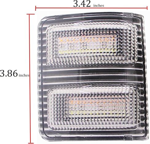 2x علامة ضوء مرآة جانبية LED متوافقة مع 2008 إلى 2016 Ford F250 F350 F450 F550 Super Duty Turn Signal، 7C3Z-13776-A 7C3Z-13776-B 7C3Z13776A 7C3Z13776B (عدسة دخان-كهرماني/ضوء أبيض) in Kuwait