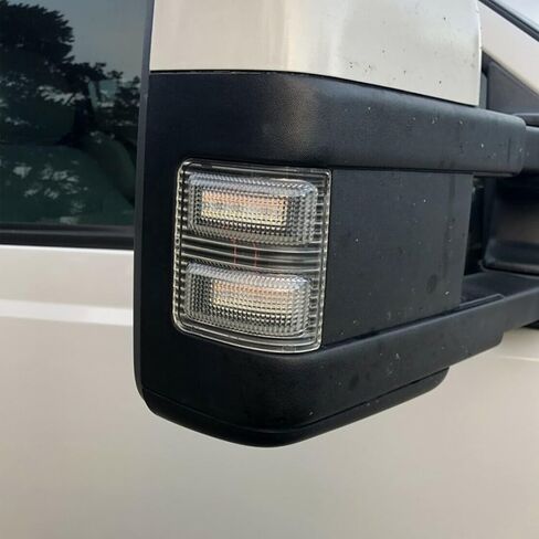 2x علامة ضوء مرآة جانبية LED متوافقة مع 2008 إلى 2016 Ford F250 F350 F450 F550 Super Duty Turn Signal، 7C3Z-13776-A 7C3Z-13776-B 7C3Z13776A 7C3Z13776B (عدسة دخان-كهرماني/ضوء أبيض) in Kuwait