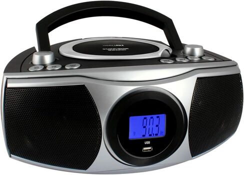HANNLOMAX HX-315CD Portable CD/MP3 Boombox, AM/FM Radio, Digital Radio Frequency, Bluetooth, USB Port for MP3 Playback, LCD Display,Aux-in, AC/DC Power Source (Black) in Saudi Arabia