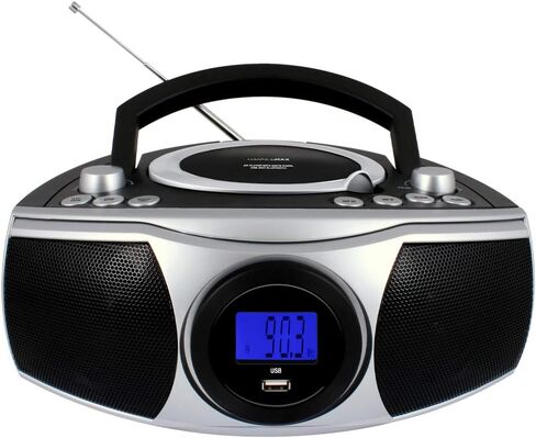 HANNLOMAX HX-315CD Portable CD/MP3 Boombox, AM/FM Radio, Digital Radio Frequency, Bluetooth, USB Port for MP3 Playback, LCD Display,Aux-in, AC/DC Power Source (Black) in Saudi Arabia