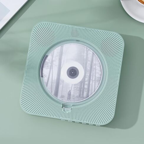 مشغل أقراص مضغوطة Boombox مع مكبرات صوت، مشغل أقراص مضغوطة محمول مع بلوتوث لديكور المنزل، ديكور Kpop، قارئ USB [أخضر] in Kuwait