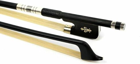 4/4 size Cello Bow Carbon Fiber stick Ebony frog Natural Bow Hair Nice pattern Inlay in Saudi Arabia