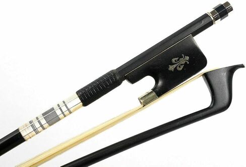 4/4 size Cello Bow Carbon Fiber stick Ebony frog Natural Bow Hair Nice pattern Inlay in Saudi Arabia