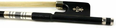 4/4 size Cello Bow Carbon Fiber stick Ebony frog Natural Bow Hair Nice pattern Inlay in Saudi Arabia