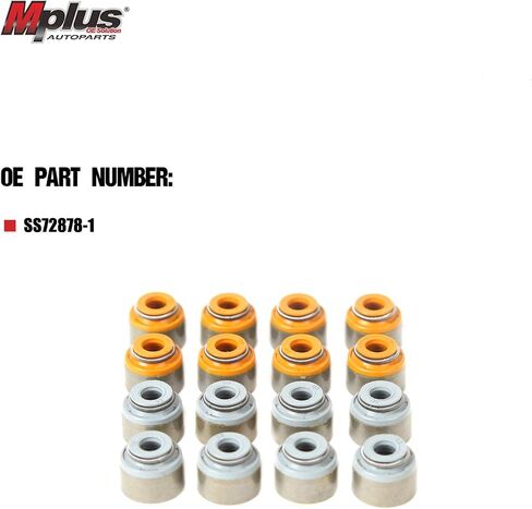 MPLUS SS72878-1 مجموعة ختم جذع الصمام متوافقة مع 98-15 لتويوتا كورولا كامري سولارا ماتريكس تاكوما/لشفروليه بريزم/لبونتياك فيبي/لكزس HS250h 1.8L 2.4L 2.7L DOHC in Kuwait