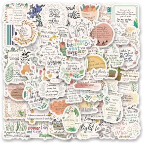 100Pcs Bible Stickers, Inspirational Christian Stickers, Bible Verse Stickers, Bible Journaling Supplies, Aesthetic Jesus Faith Christian Stickers for Water Bottles, Religious Christian Gifts for