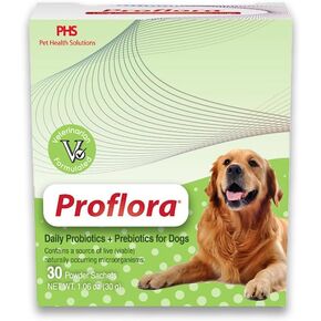 Proflora Probiotics for Dogs-Complete Gut Health & Immune Support. Easy to Use Digestive Multi-Strain Probiotics. Easier Diet Transitions, Healthier Skin & Coat & Helps Treat Diarrhea. 30 Packets.