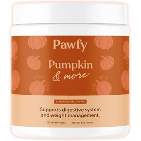 Pawfy Pumpkin for Dogs - Natural Fiber Supplement | Organic Pumpkin Powder for Dogs with Digestive Support | Supports Stomach Healthy Digestion - 100% Pumpkin Puree Fiber