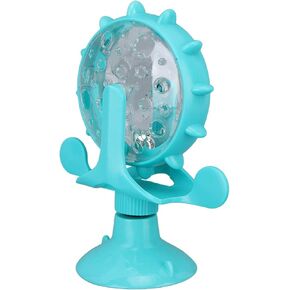 Honio Cat Slow Feeder, Food Leakage Toy, Cat Food Dispenser Toys Interactive Large Suction Cup Environmental Material Various Surface for Cat Pet Training (Lake Blue)