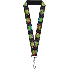 Buckle Down Lanyard-1.0"-Classic TMNT Expessions/Battle Gear Gray/mu
