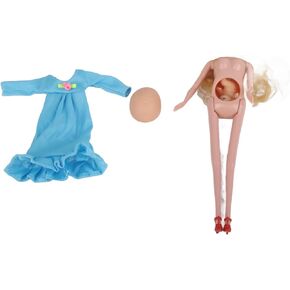 دمية الحوامل الإبداعية للدمى الحامل لديها طفل في لعبة MOMANT MOM PRUSSLANT DOLL مع 11 دمية أمومة قابلة للإزالة للجسم (PINK) ، genericy0R2C4ZGW8-73