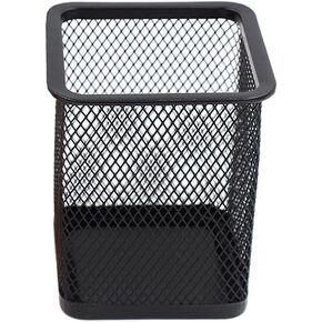 Tofficu 2pcs Metal Mesh Pencil Holders, Mesh Pencil Holder Square Silver for Desk, Pen Holder Silver Mesh, Silver Pen Cup for Office, Home, Workspace, 3.94 X 3.31 X 3.31 Inches