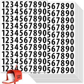 400 PCS Number Stickers, 2" Waterproof Mailbox Number Label, Consecutive Numbers 0-9, Self-Adhesive and Residue-Free, Ideal for Mailboxes, Storage Boxes, Organizers, Cabinets and More