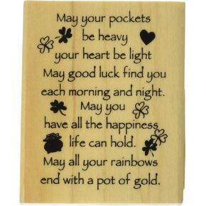 Inkadinkado Mounted Rubber Stamps-May Good Luck Find You 2.75"X2.25"