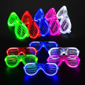 70 Packs LED Glasses 5 Neon Colors glow in the dark party supplies Favor for Kids Adult Glow sticks Light Up Glasses fit Holiday Birthday Valentine's Day and Halloween Party Supplies Cosplay Christmas