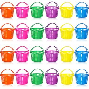Honeydak 24 PCS سلال عيد الفصح Bulk 6.7 "× 6.7" دلاء صغيرة من البلاستي