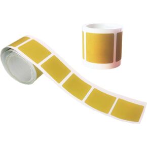 Gold Square Scratch Off Stickers - 1.5 in (3.81 cm) | Roll of 100 Stickers