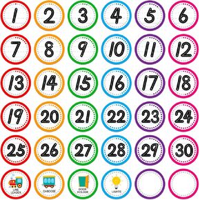 SICOHOME Line Up Spots for Classroom Floor Stickers for Classroom 36pcs Vinyl Line Up Dots 4" Removable Number Stickers for Classroom Decorations Kindergarten Preschool Back to School Teacher Supplies