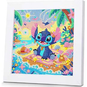 Diamond Art Kits Kids with Wooden Frame Easy-5D Diamond Art Painting Kits,Mini Diamond Art Painting for Home Wall Decor(7x7 inch)