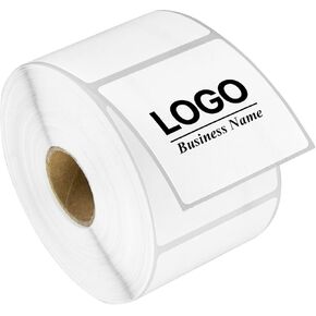 2" x 2" Square Direct Thermal Label - Compatible with Rollo Label Printer & Zebra Desktop Printers – 1" Core, Multipurpose Candle QR Barcode Sticker, Adhesive & Perforated - 4 Rolls, 750/Roll